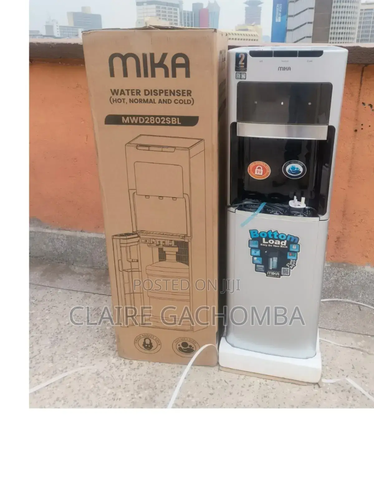 Mika Bottom Load Water Dispenser in Nairobi Central Kitchen