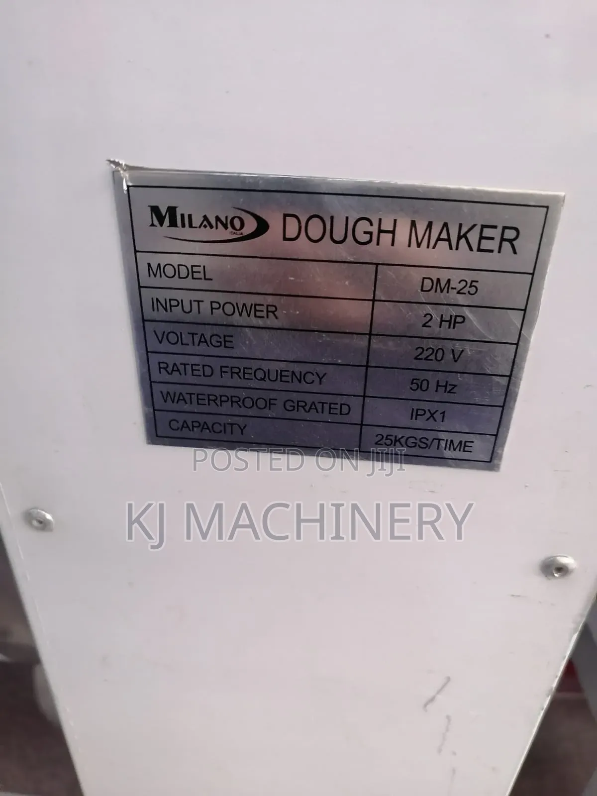 Milano DOUGH Maker Heavy Duty Single Phase.