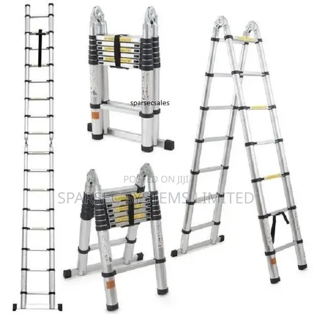 5.0M Double Telescopic Aluminium Ladder (2.5+2.5)