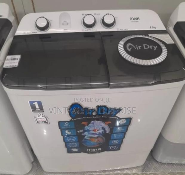 Washing Machine , Mika 8kgs Twin Tub Washing Machine.