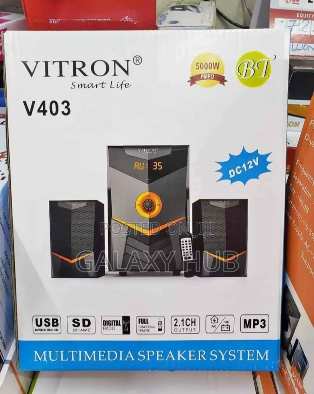 Vitron V4032.1ch Sub Woofer System Usb/Sd/Fm/Bt 5,000w