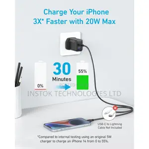 Anker 20W Wall Charger 2 Ports USB-C + USB a 2 Pack