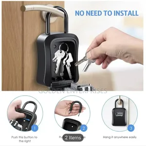 Airbnb Keylock Box With Hook, Combination Storage Box