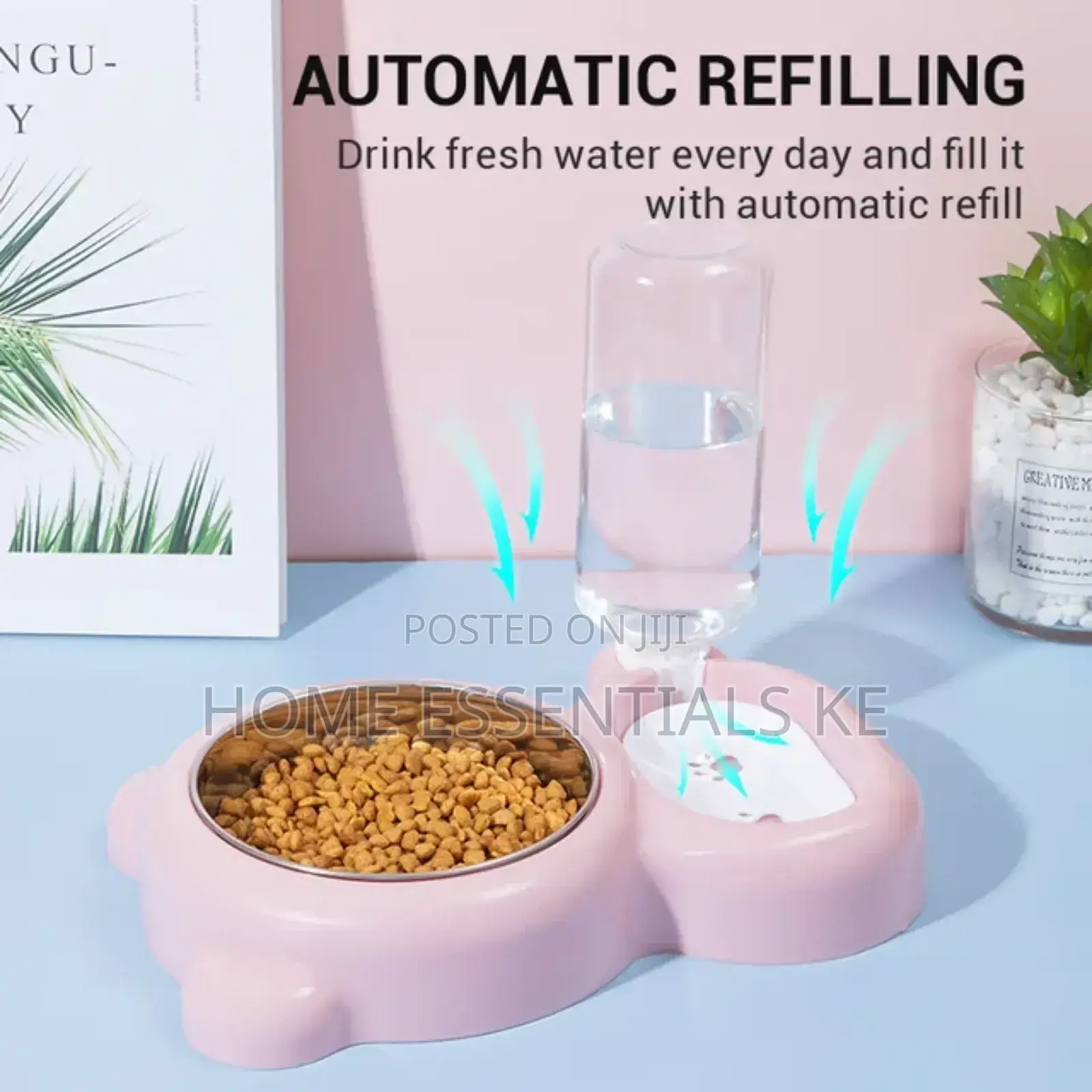 500mls Automatic Single Pet Bowl Plus Water Dispenser