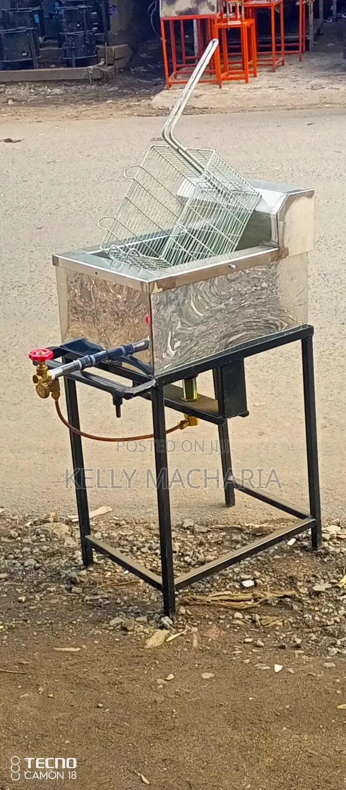 Commercial Single Gas Chips Fryers