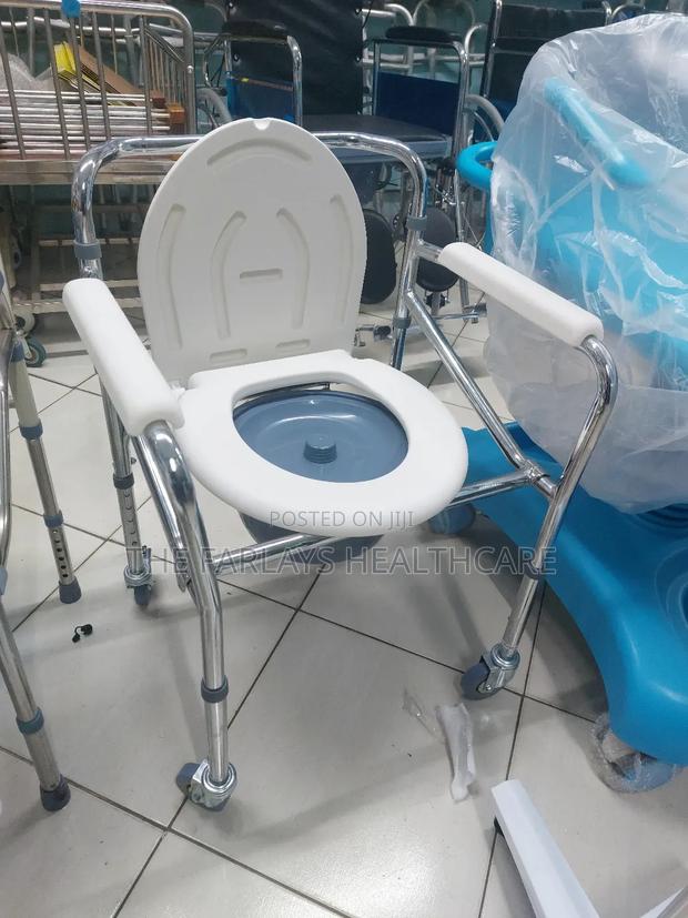 Commode Chair Foldable With Castors 696* - thumbnail 2