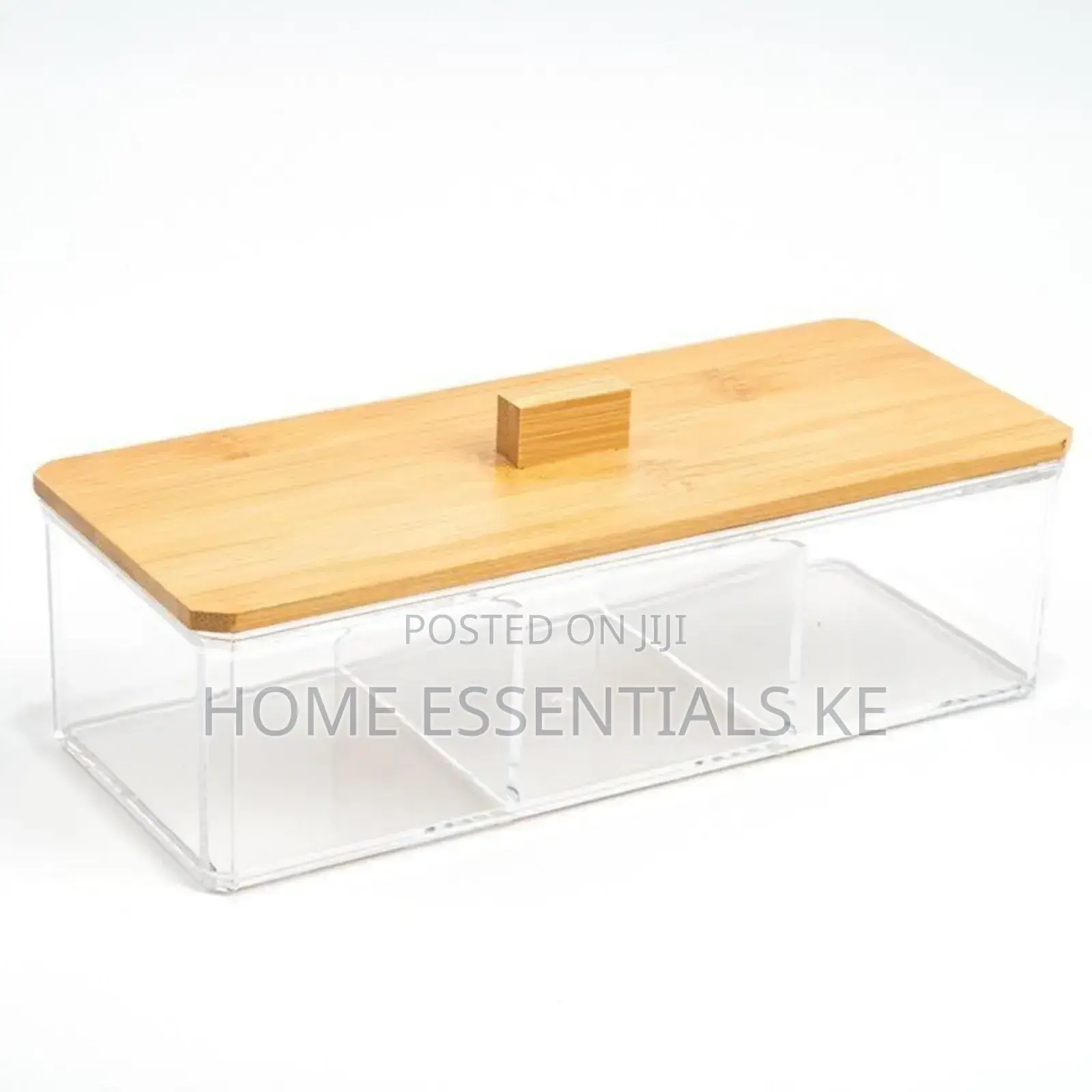 *3 Compartment Acrylic Makeup Organizer Cotton Pad
