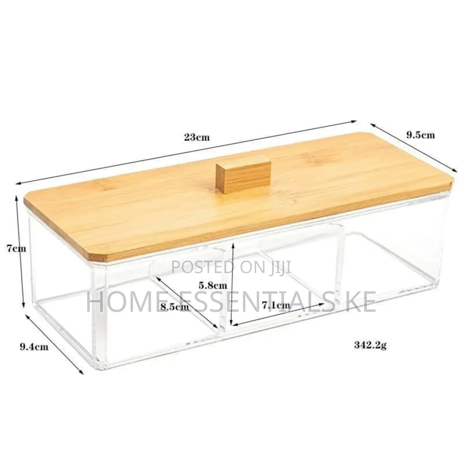 *3 Compartment Acrylic Makeup Organizer Cotton Pad