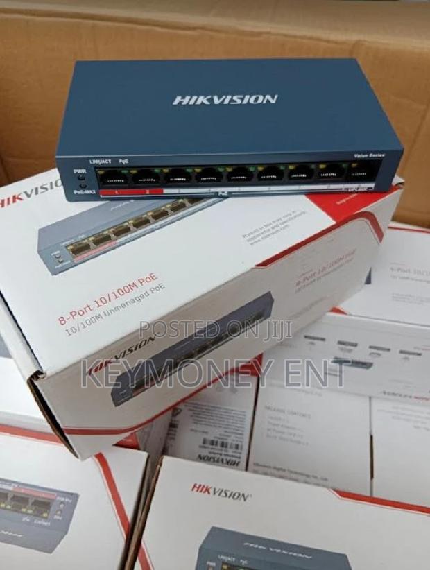 10/100mbps Hikvision POE Switch 8ports Brand New