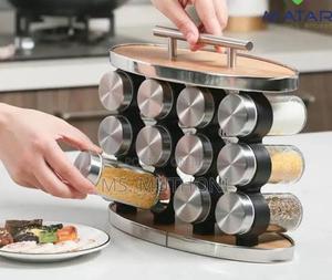 *Spice Rack Organizer With 12pcs Spice Jars And A Rack - thumbnail 2