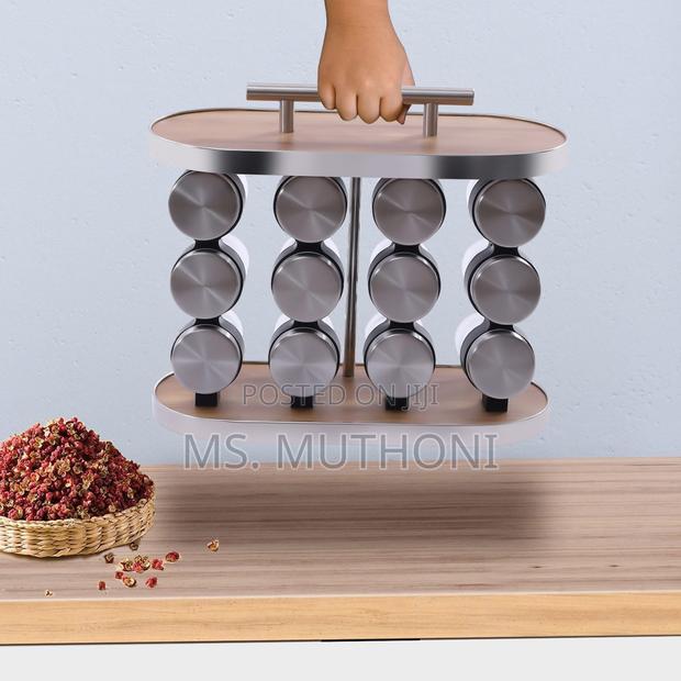 *Spice Rack Organizer With 12pcs Spice Jars And A Rack - thumbnail 3