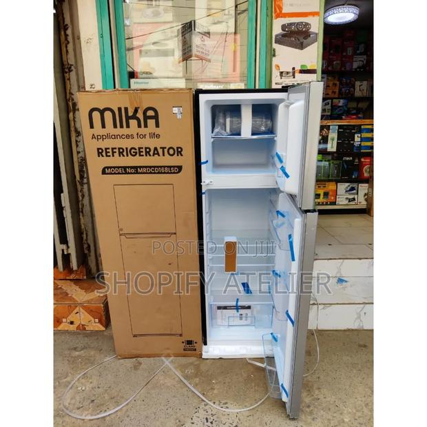 Mika 168l Double Door Fridge Crystal Silver