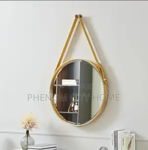 Nordic Wall Mirror With Leather Strap