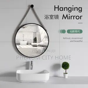 Nordic Wall Mirror With Leather Strap