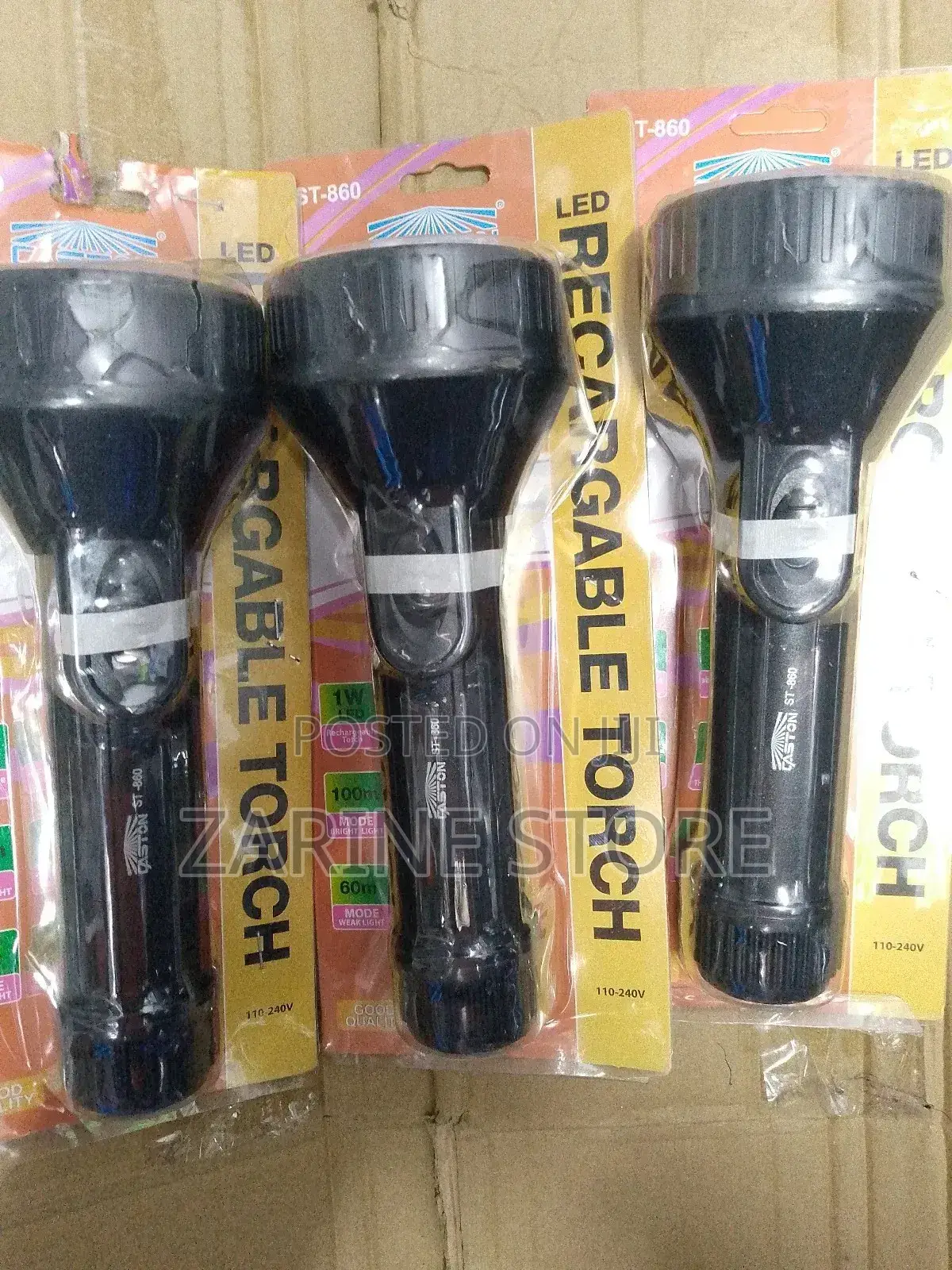 Led Light Rechargeable Torch of Good Quality Caston Type