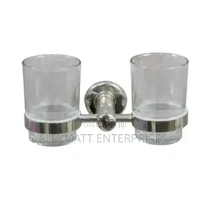 Silver Double Tooth Brush Holder