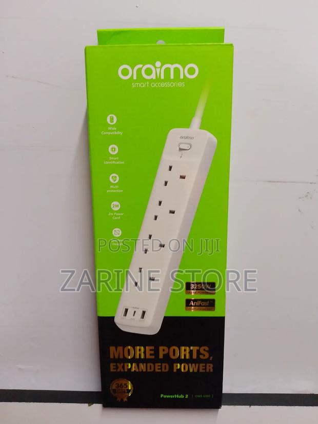 Oraimo 4 Ways Power Extension With 2 USB 1 Type C Port. - main view