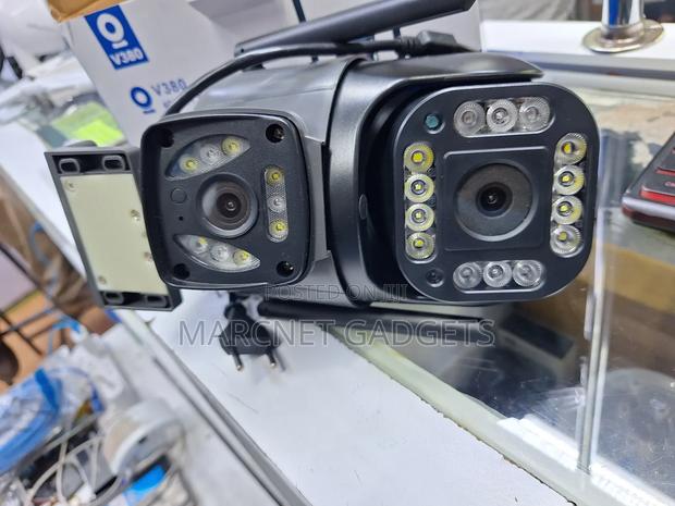 V380 Smart Outdoor 2 in 1 Cameras Remote Acces Wifi or Lan - main view