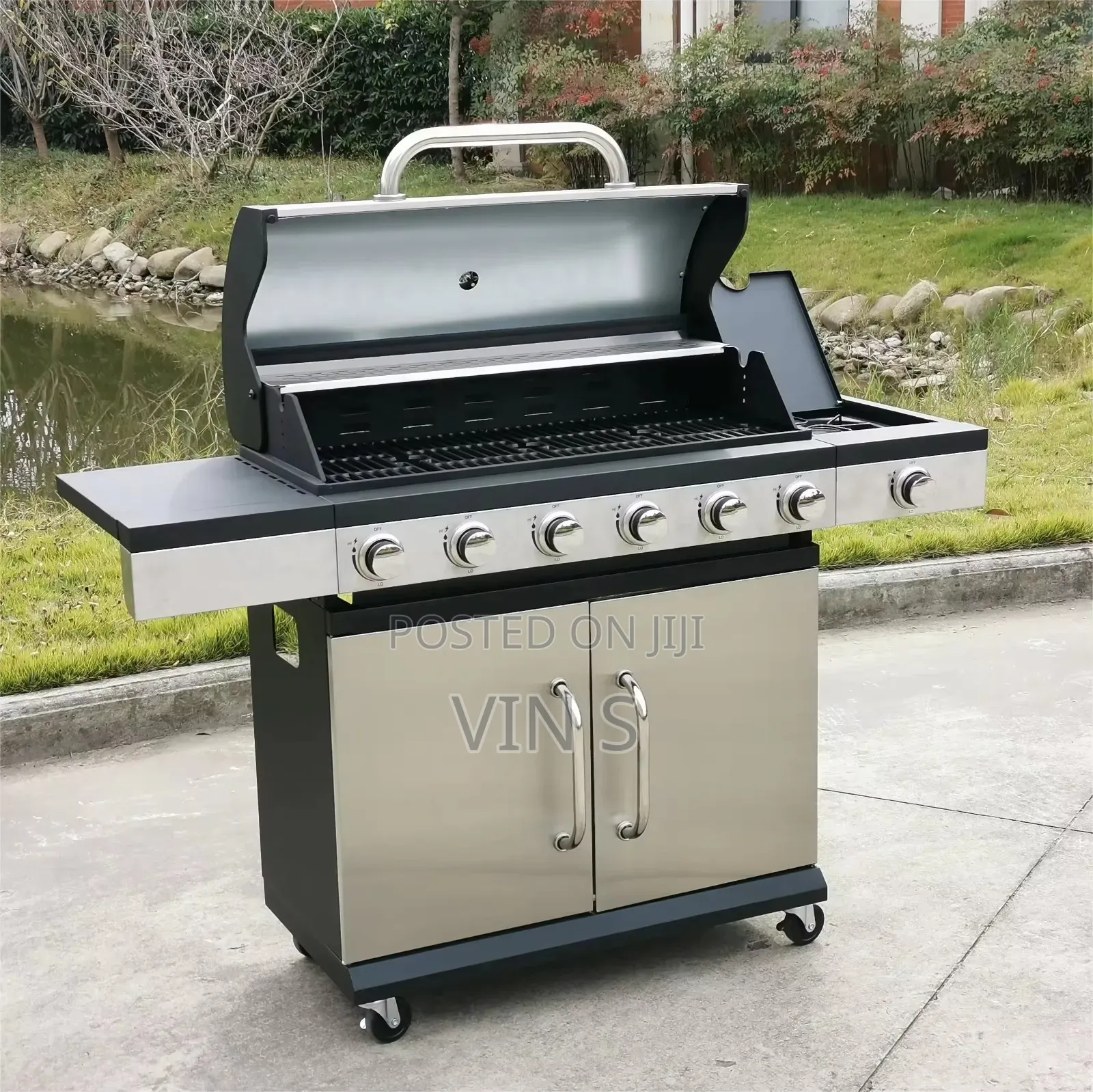 6 Burner+1 Side Burner Gas Barbeque BBQ Barbecue Grills