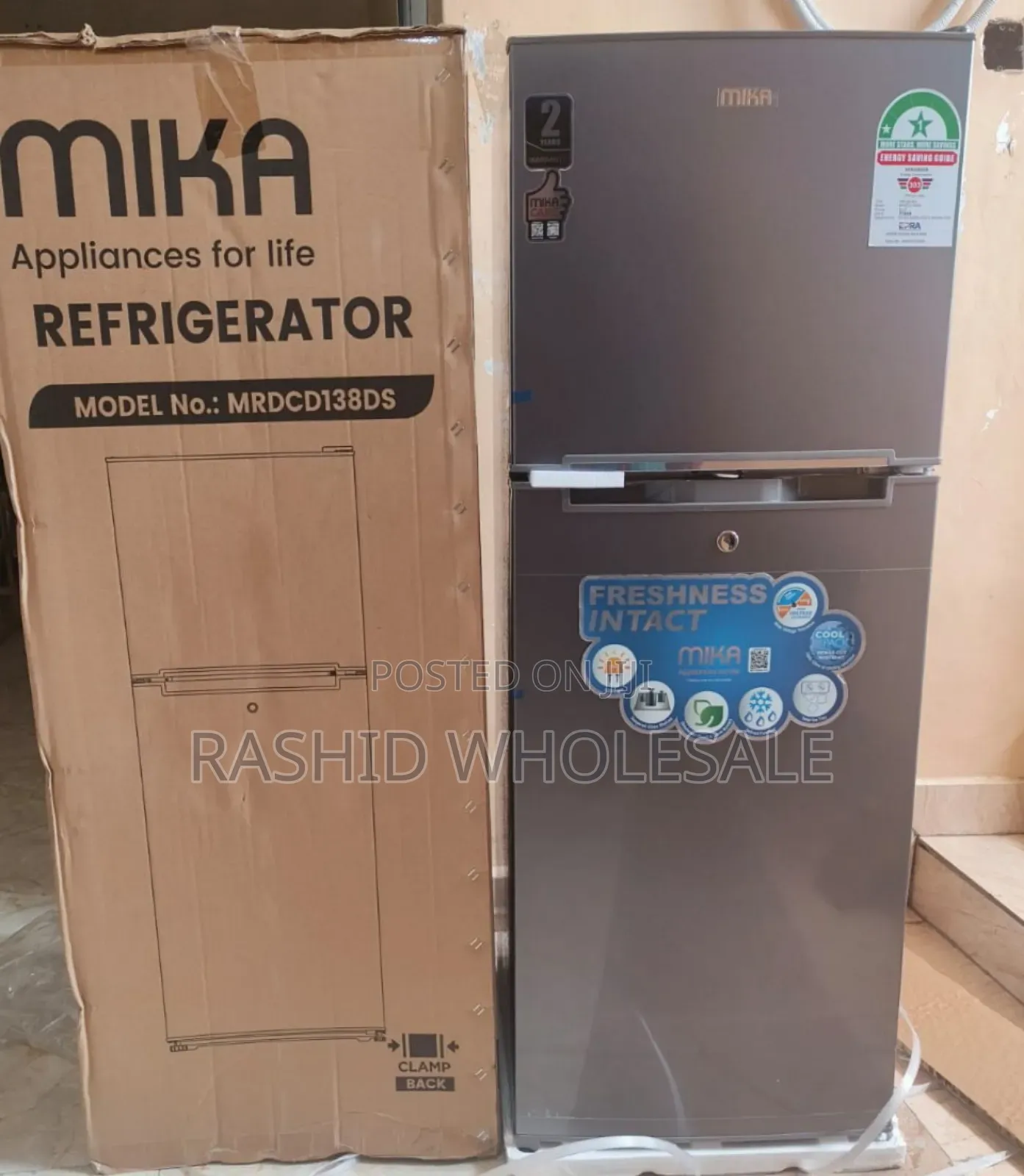 Mika 138l Modern Refrigerator.