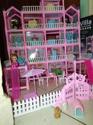 379 Pieces Real Doll House for Kids With Lights