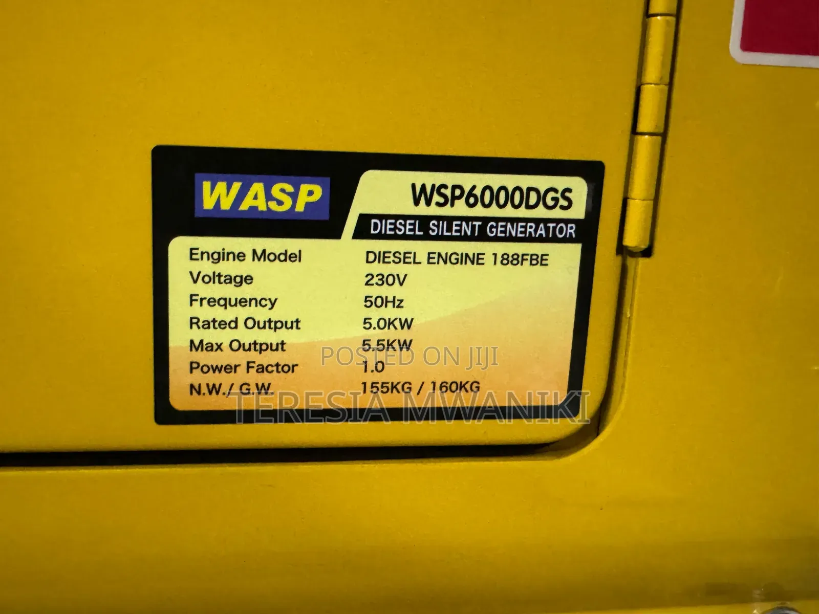 Wasp Diesel Silent Generator 5.5 Kva