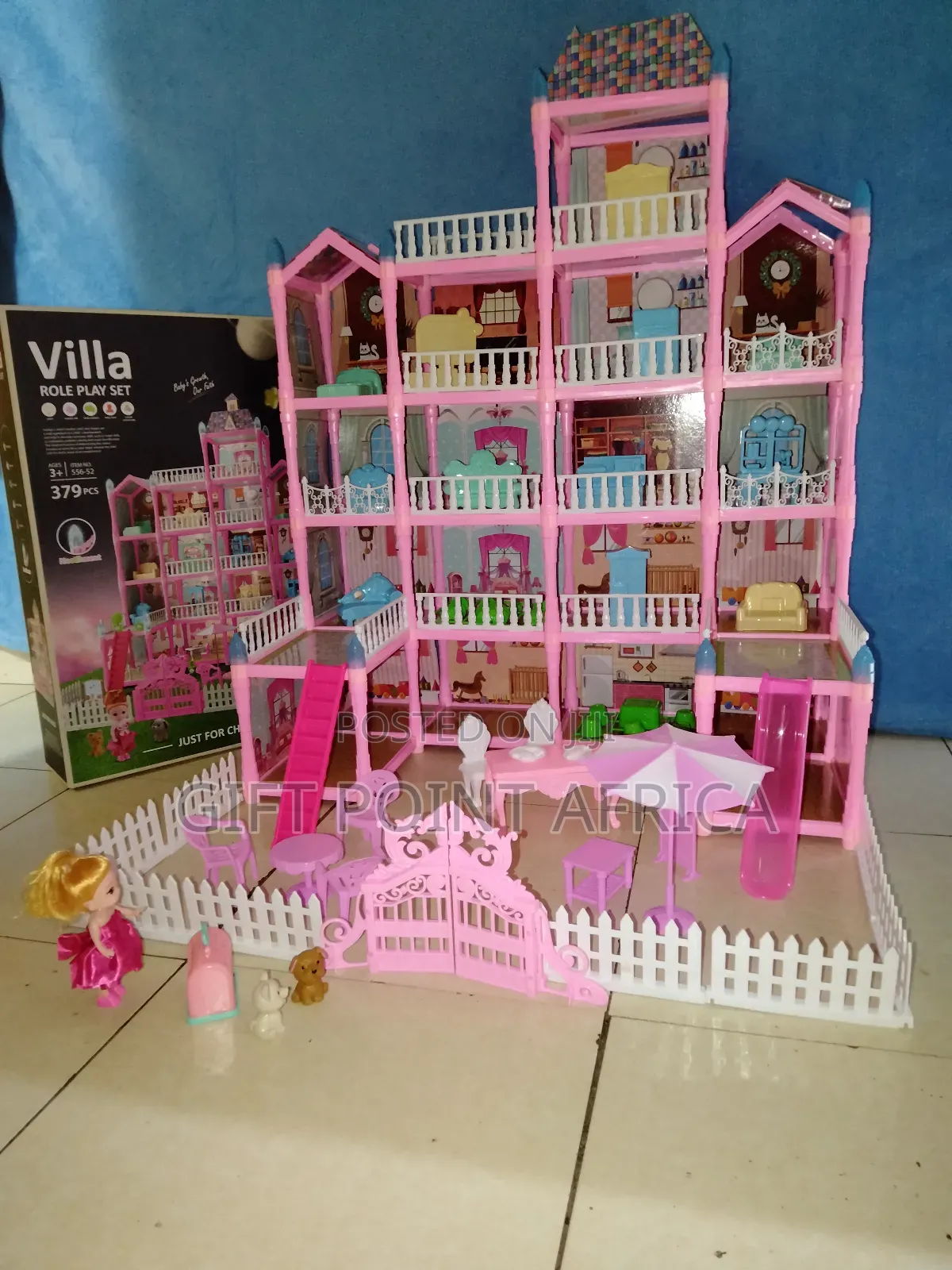 379 Pieces Doll House Play Set for Kids