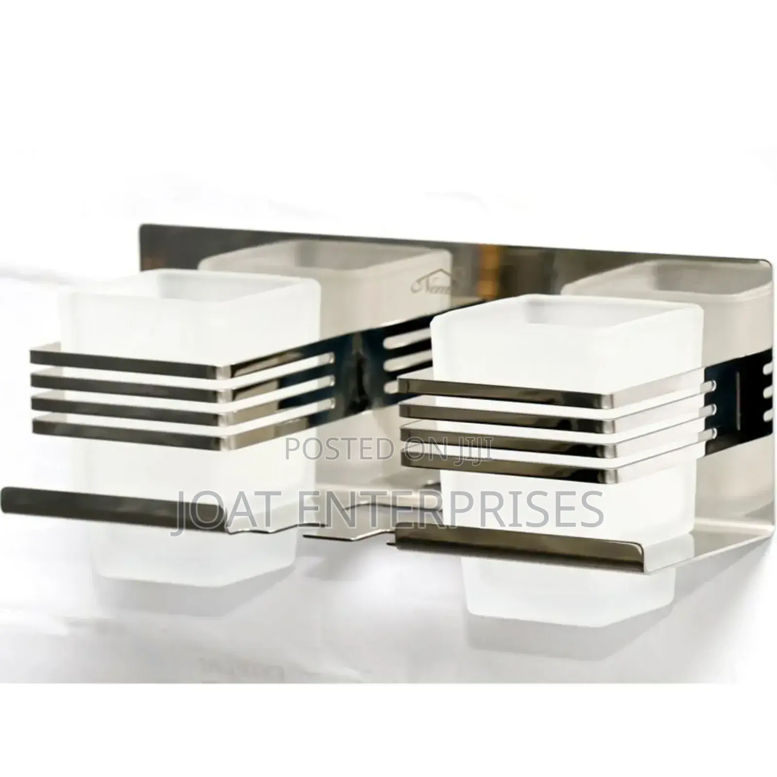 Double Stainless Tooth Brush Holder