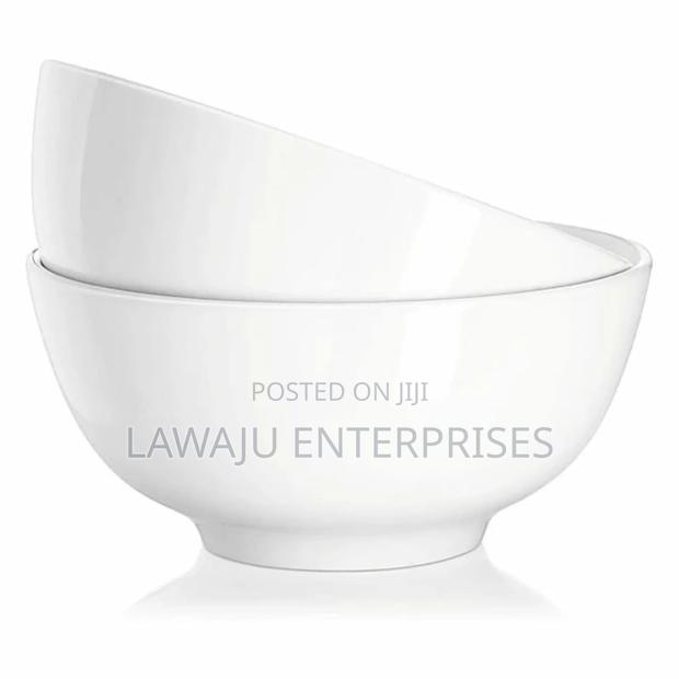 7 Inch White Bowls Set