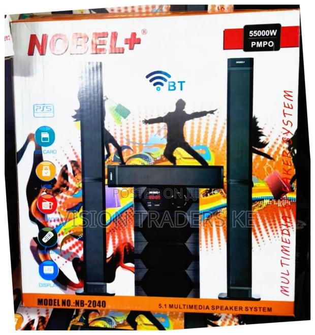Nobel Tall Boy Speakers-Bt Hometheare-55000w Pmpo- Nb 2040