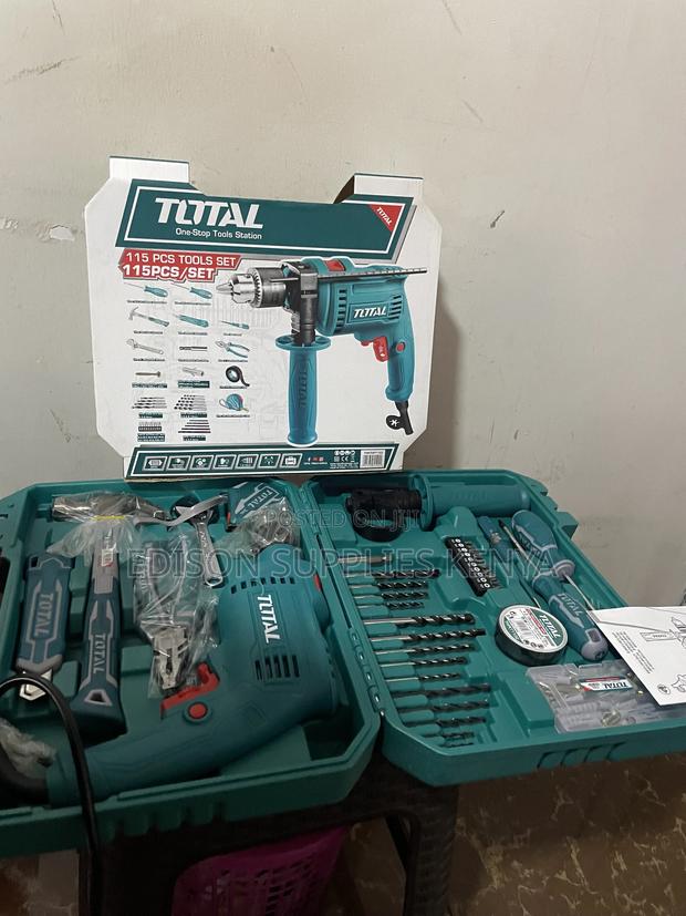 Total 115 PCS Tools Set Hammer Drill Complete Tool Set - main view