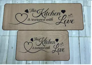 2 in 1 Cushioned Non-Slip Rugs/Carpets for Kitchen Floor