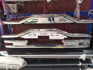 Chrome Rear Bull Bar Toyota Prado