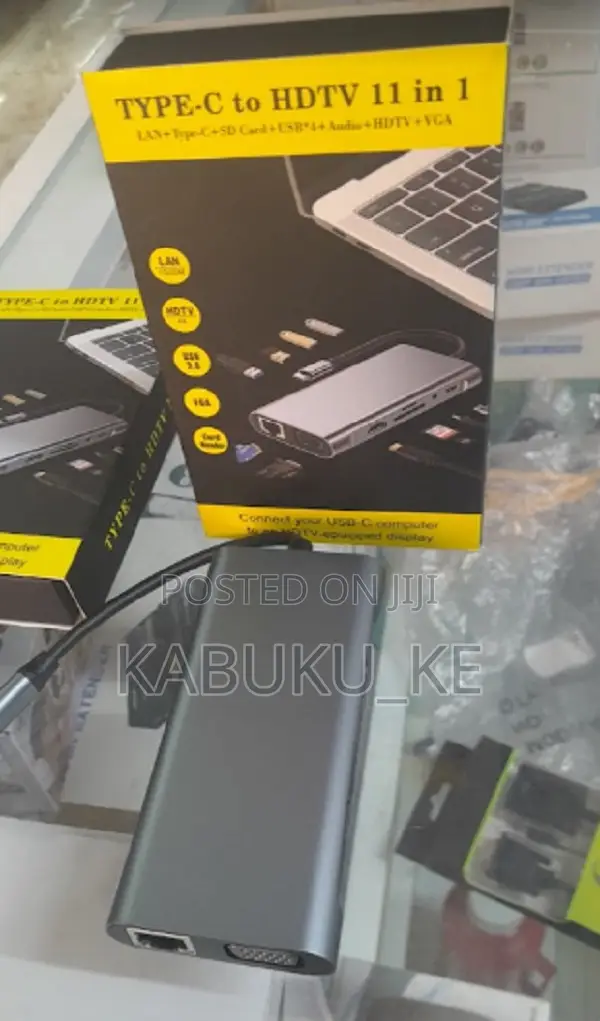 11 in 1 USB C Hub Type C Adapter to HDMI USB VGA Rj45 SD