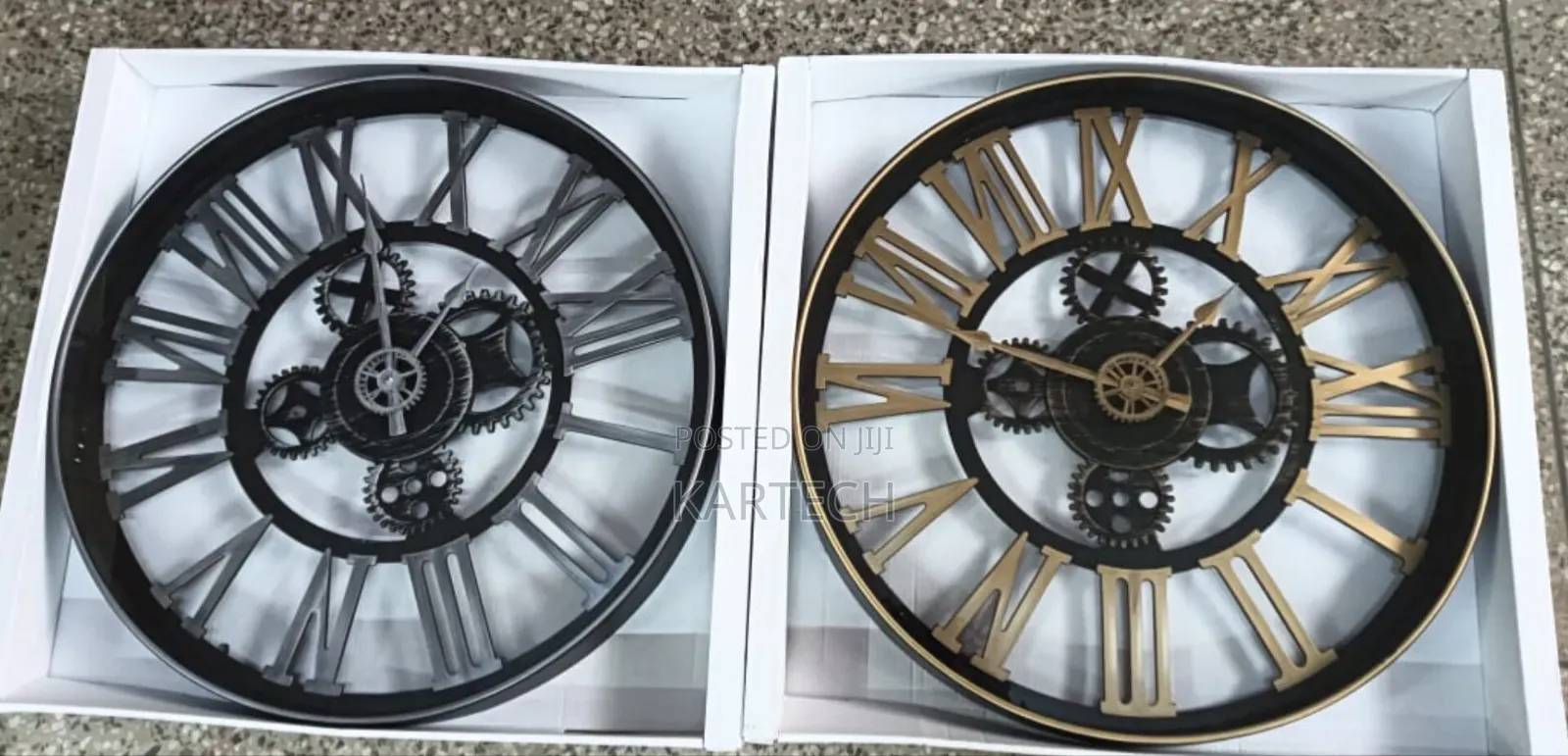 4 Gear Roman Vintage Wall Clock 50cm