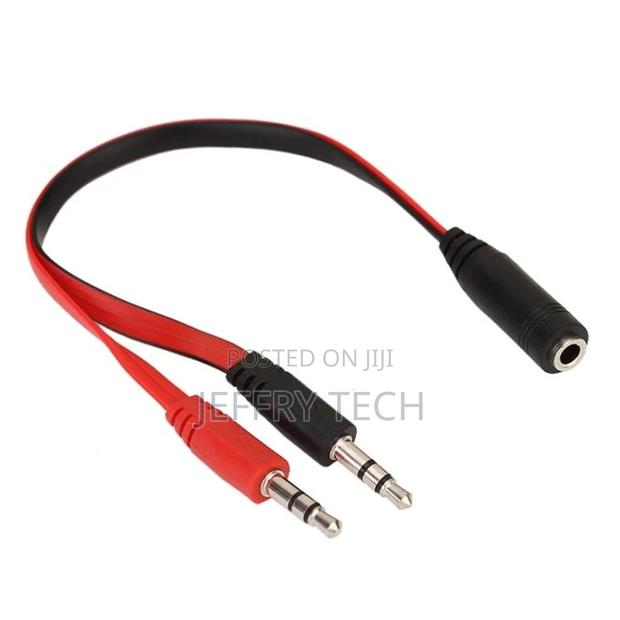 3.5mm Jack Microphone + Earphone Cable for PC / Laptop