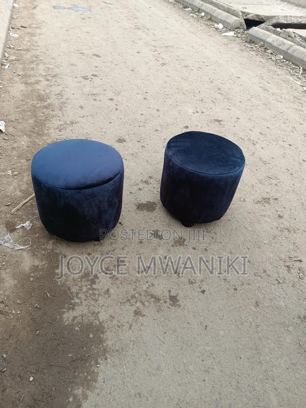 Salon Pedicure Stools, Black - main view