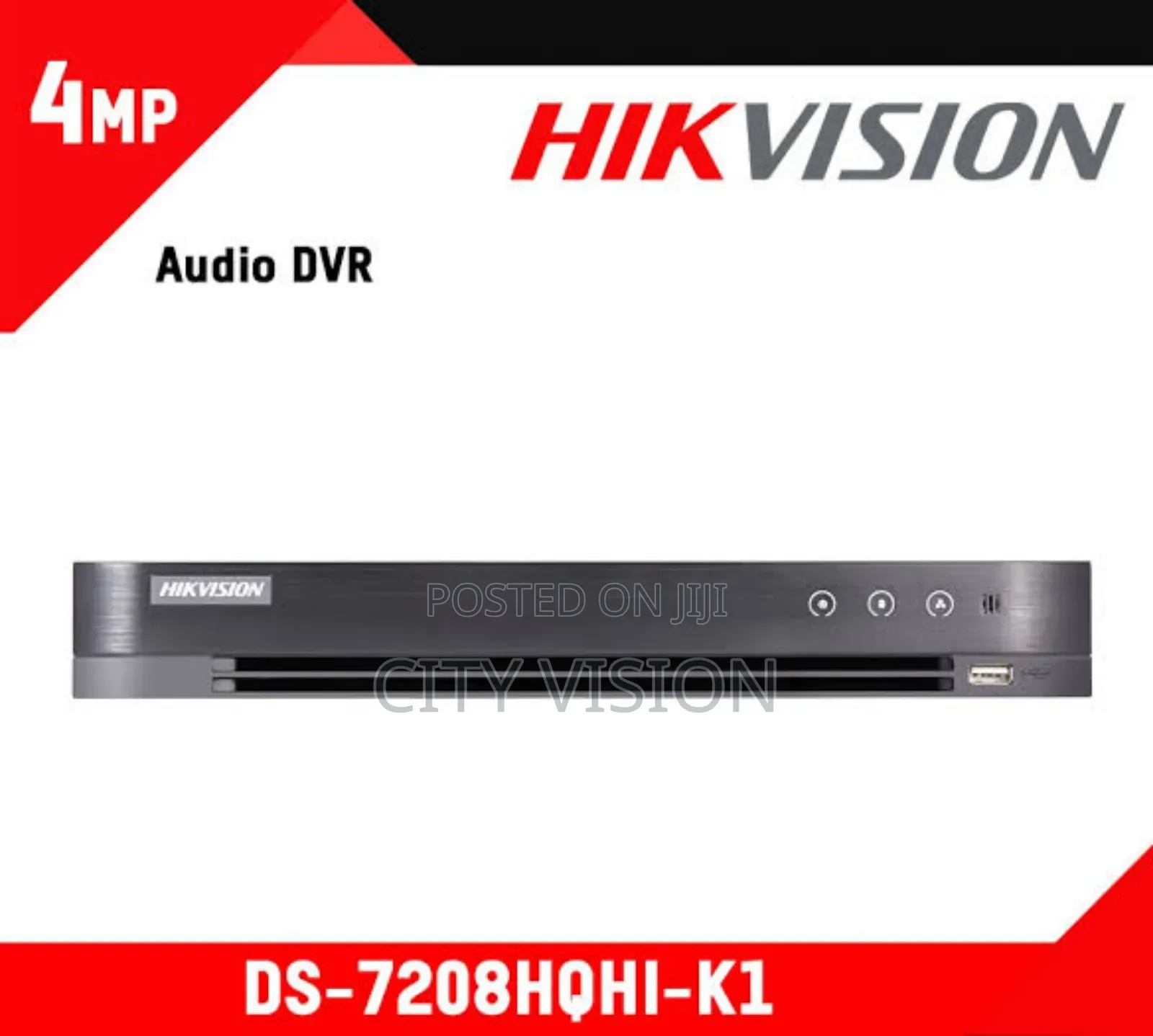 8-Ch 1080P 1U H.265 DVR Ds-7208hqhi-