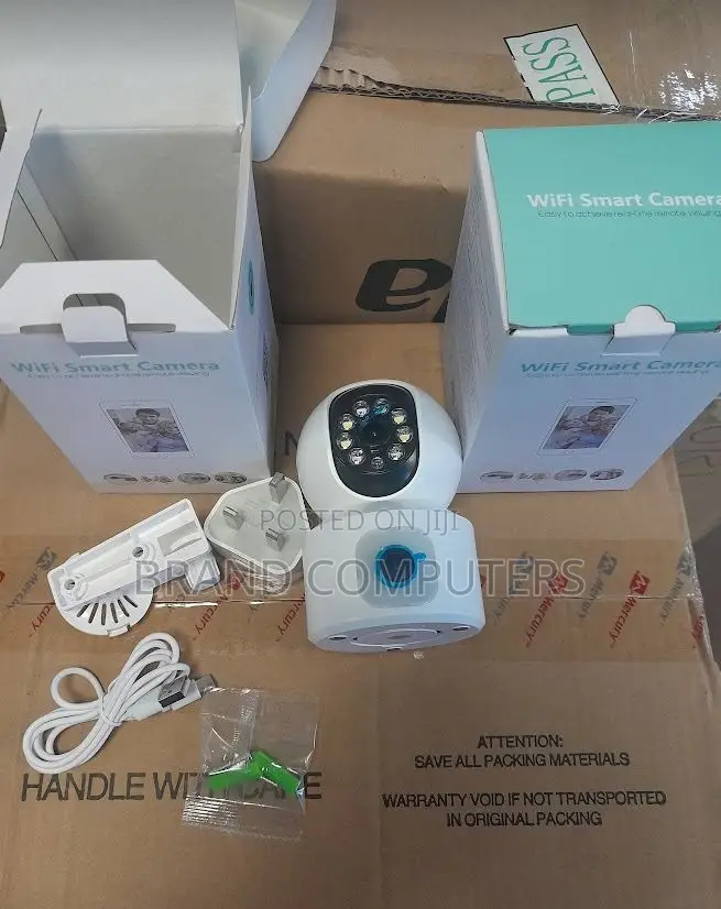 Wireless Dual Lens Wifi Nanny CCTV Camera 4mp With Light