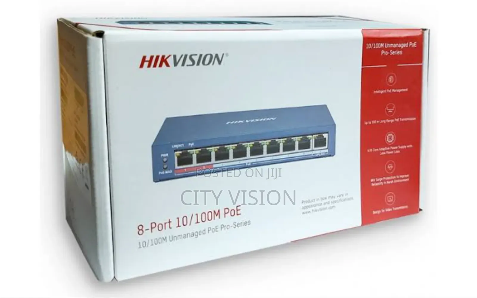 Hikvision DS-3E0109P-E/M(B) 8 Ports 100mbps Unmanaged Poe