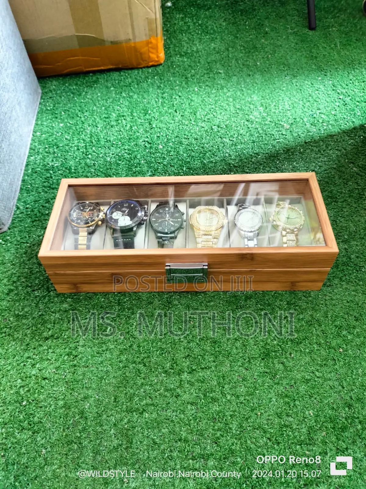 6 Slots Wooden Watch Organizer