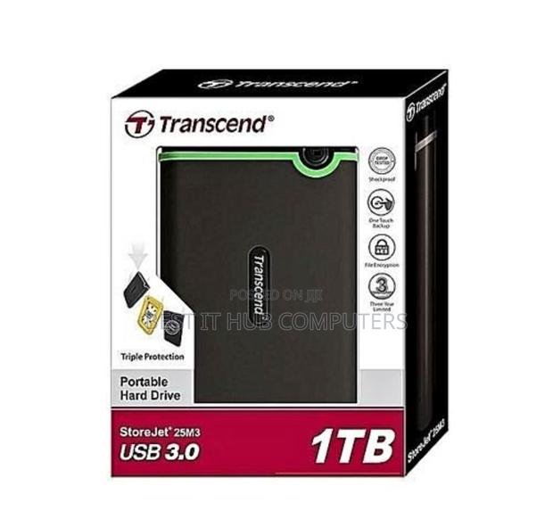 1tb Transcend External Hard Drive - thumbnail 2