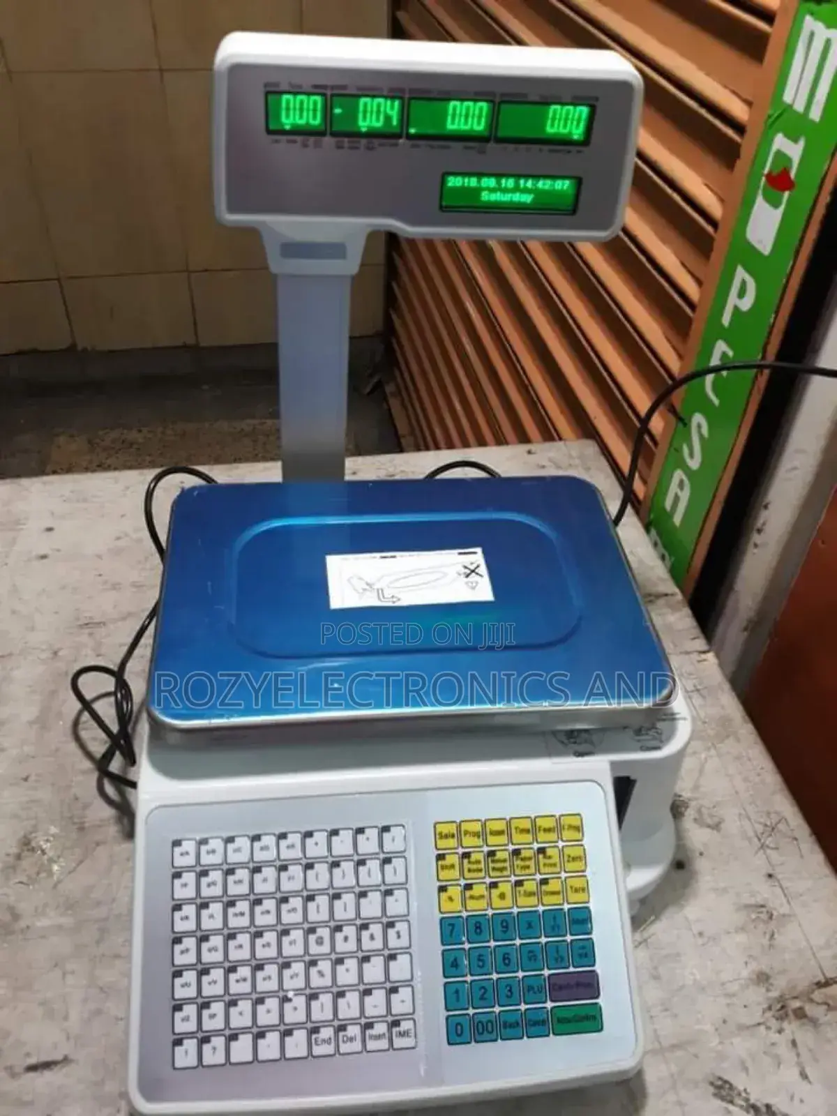 A Receipt Scale With Bar Code/Memory