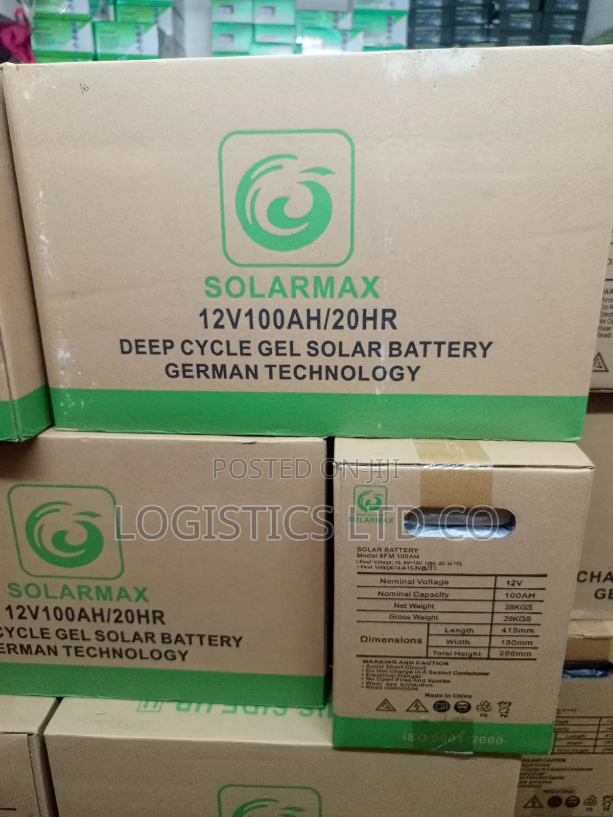 100AH 12V Solarmax Deep Cycle Gel Solar Battery