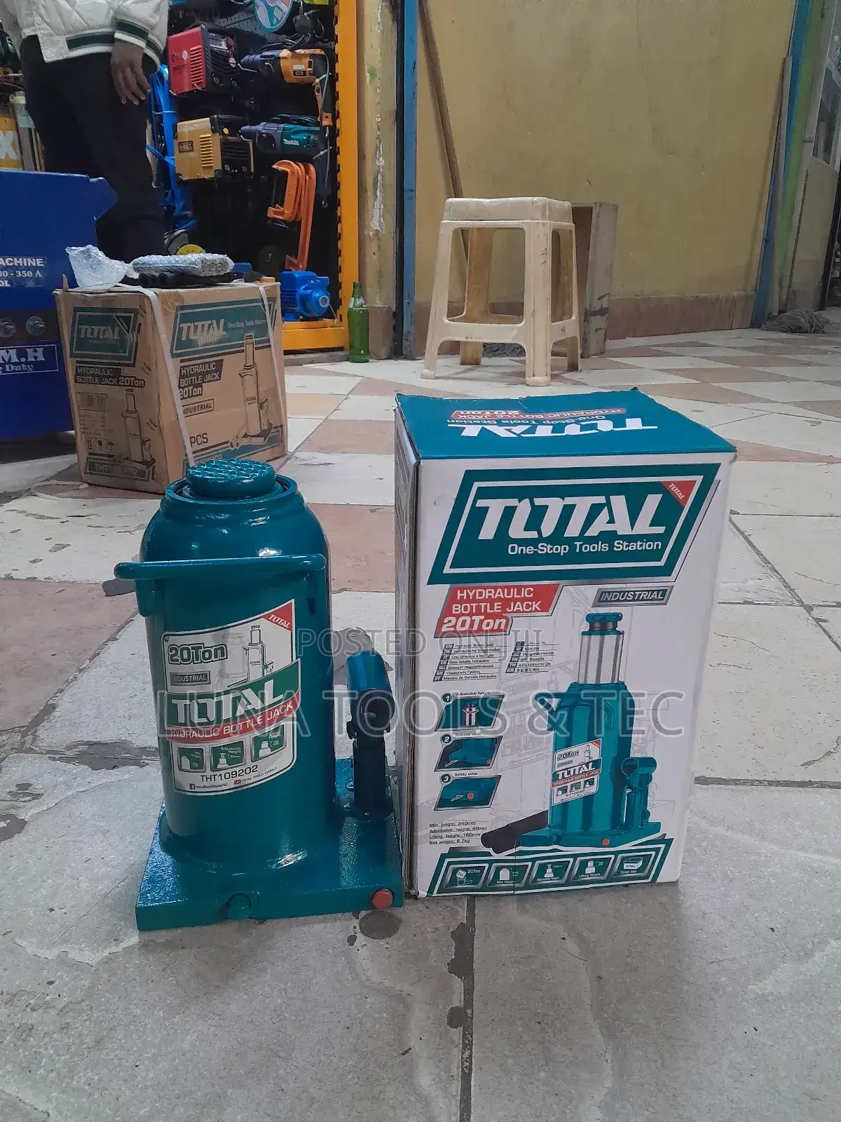 Total Hydraulic Bottle Jack,20tons.
