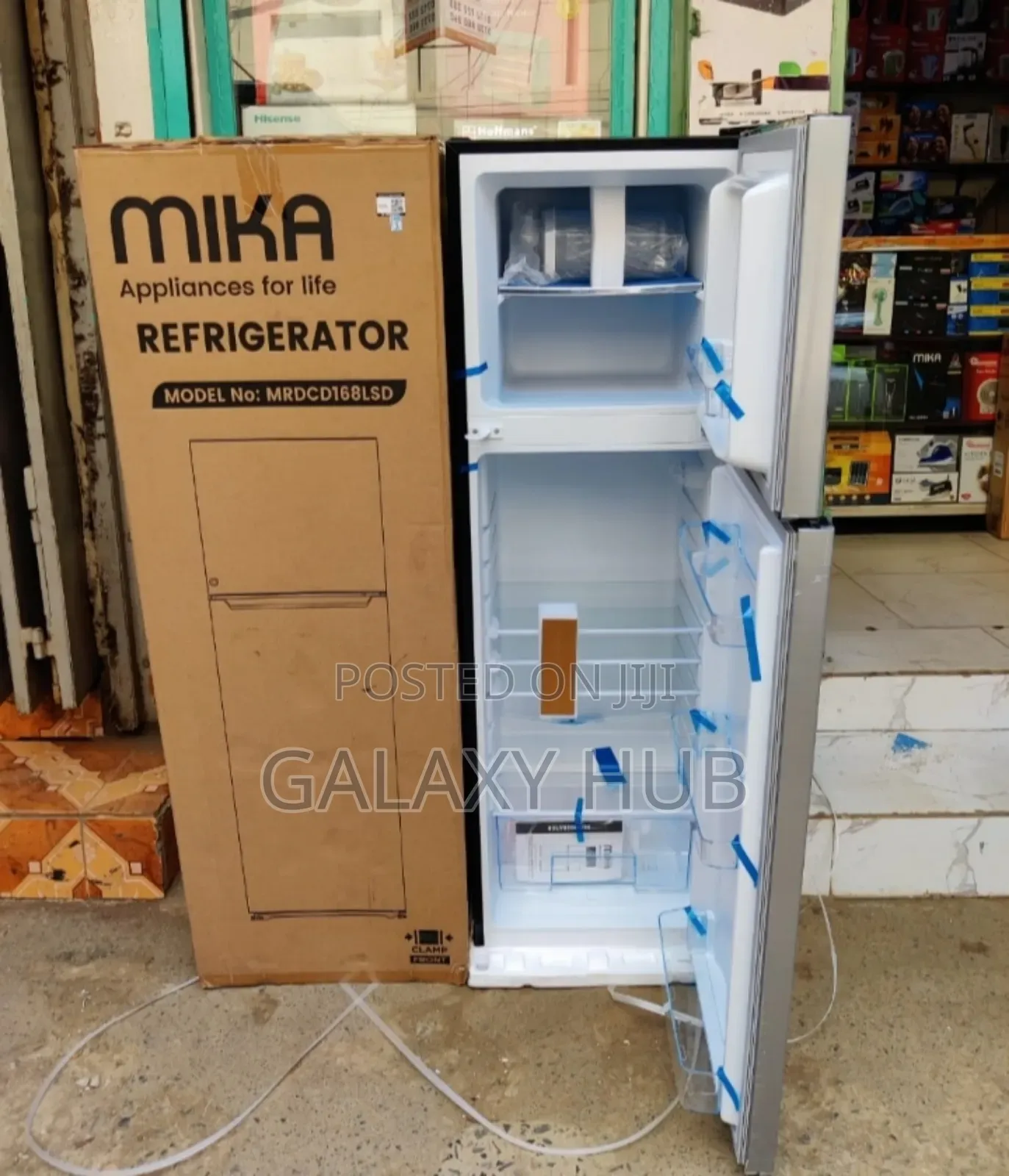 Mika 168 Litres Double Door Refrigerator Top Freezer