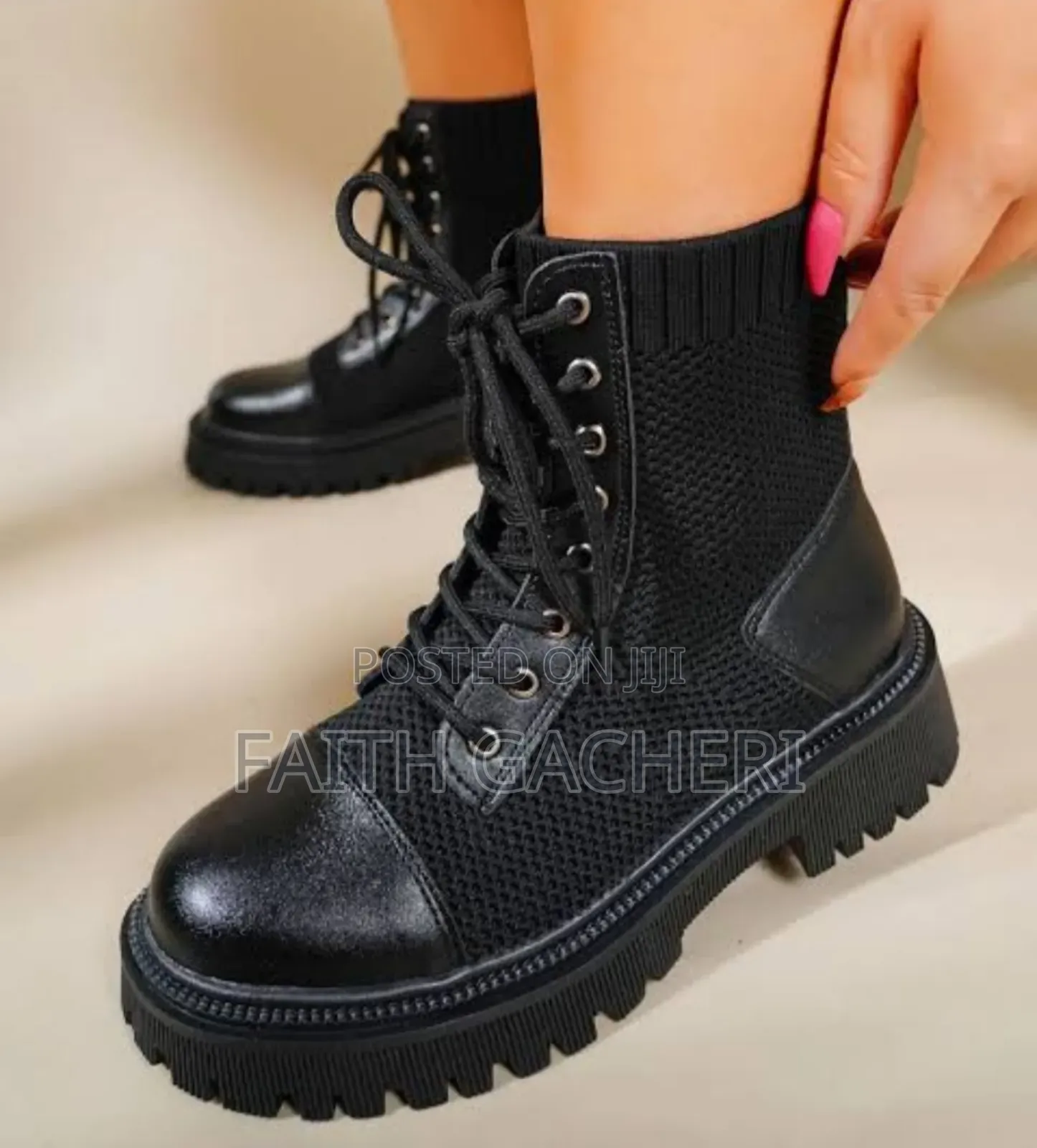 Mesh Combat Boots