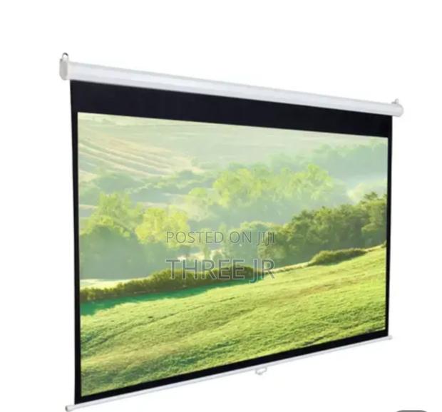 Manual Projection Screens Easy to Mount and Pull Down - thumbnail 2