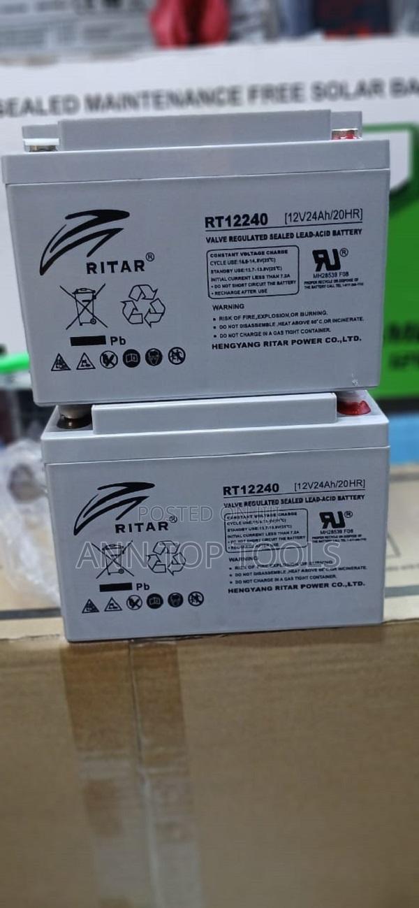 24 Ah Ritar Solar Backup Batteries - main view