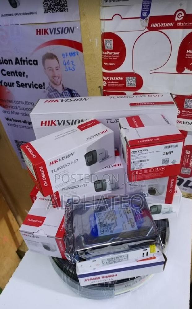 Hikvision 4 Channel 2mp CCTV Camera Full Kit System Kit CCTV - main view